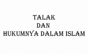 Hukum Hukum Talak